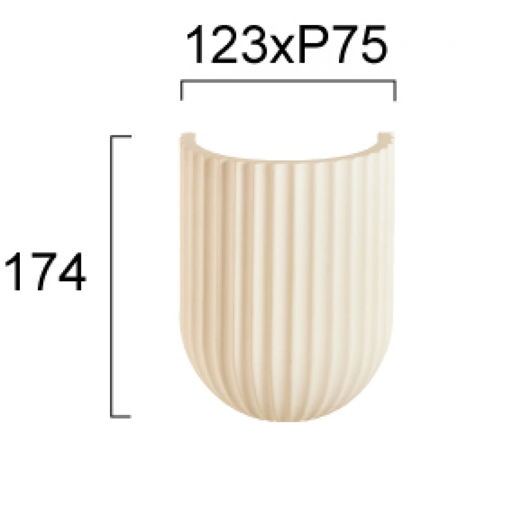 Φωτιστικό Τοίχου Από Τσιμέντο Λευκό 1xGU10 Lavina - Viokef