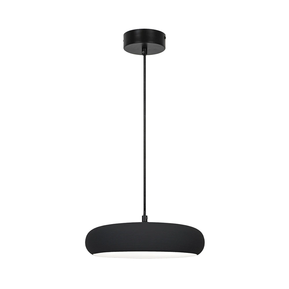 LED Μονόφωτο Κρεμαστό Φωτιστικό Μαύρο 11W Logan - Viokef