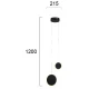 LED Κρεμαστό Φωτιστικό Δίφωτο Μαύρο 11.2W MAD VIOKEF