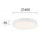 LED Πλαφονιέρα Λευκή Ή Μαύρη D:400 30W 3000K/4000K with CCT switch Madison - VIOKEF