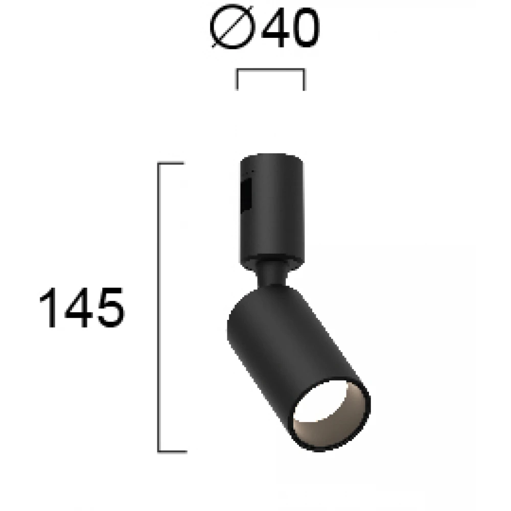 Ρυθμιζόμενο Σποτ Track-24VDC Μαύρο Μαγνητικό 5W Hoop - VIOKEF
