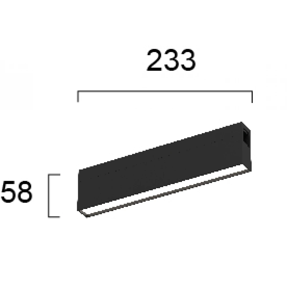 Γραμμικό Σποτ Track-24VDC Μαύρο Μαγνητικό 8W Hoop - VIOKEF