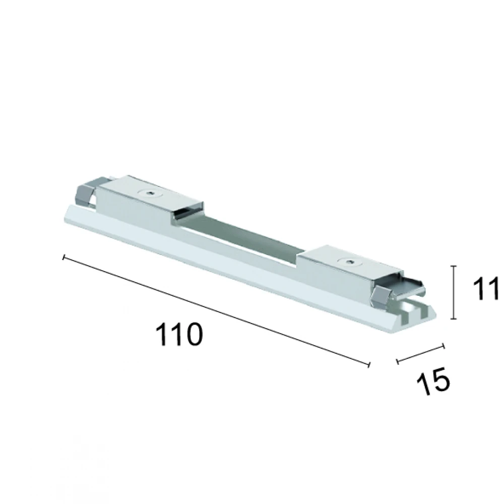 Ηλεκτρικός   Σύνδεσμος 180* για  Λευκή Μαγνητική Ράγα Slim Magnetic VIOKEF