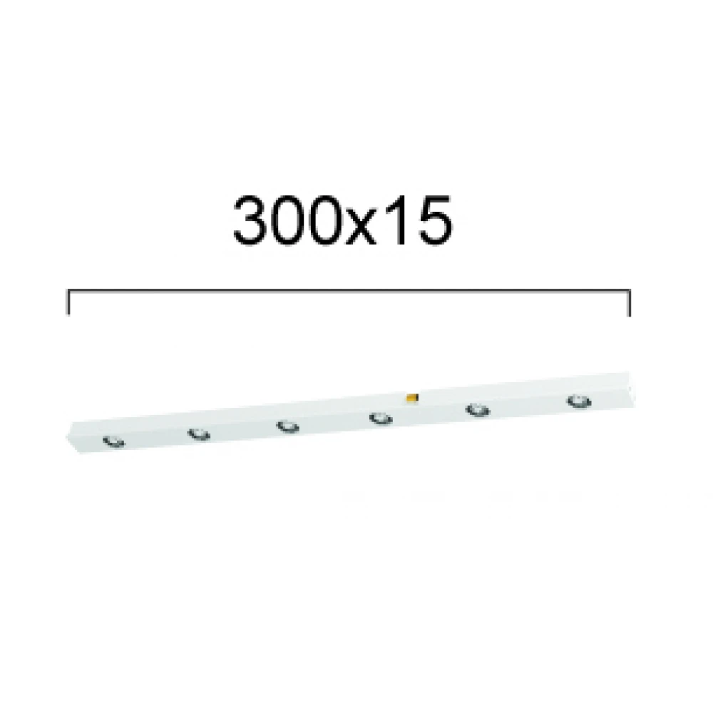 Linear Antiglare για Λευκή Μαγνητική Ράγα L300 Slim Magnetic Dimmable Viokef