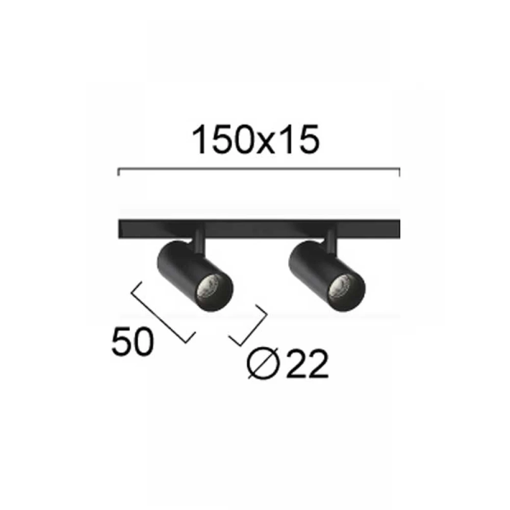 Διπλό Σποτ Track 7W Slim Magnetic - Viokef