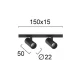 Διπλό Σποτ Track 7W Slim Magnetic - Viokef
