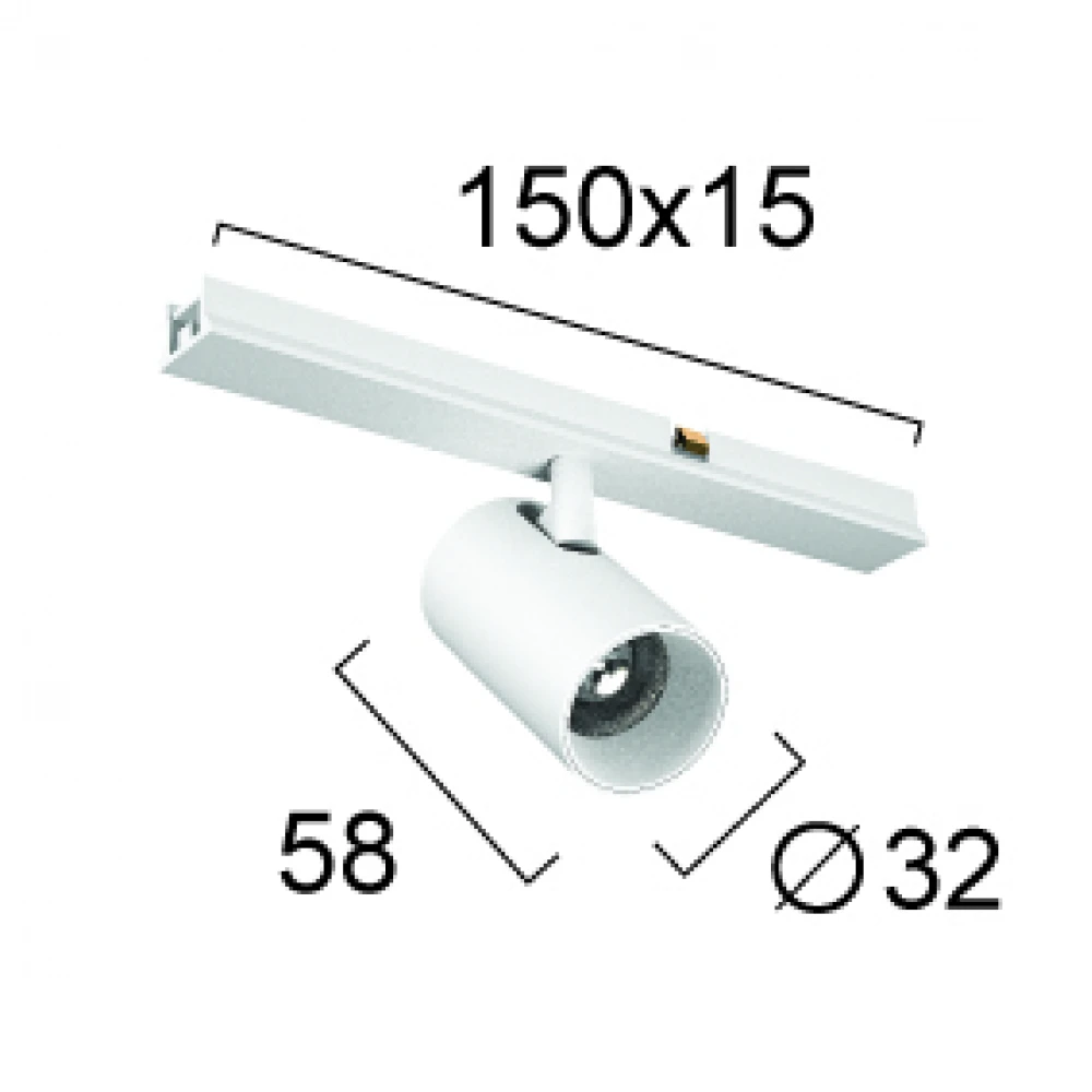 Σποτ Track 5W Λευκό Slim Magnetic - Viokef