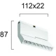 Linear Antiglare Adjustable L:112  Λευκό Slim Magnetic Viokef