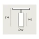 SPOT 10W MAGNETIC Μαύρο 48VDC CRI>90 UGR<19 (Dimmable)  - VIOKEF