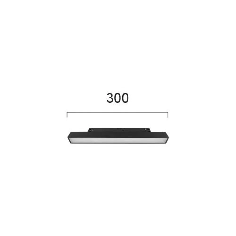 Γραμμικό Οροφής (Track) MAGNETIC LED 10W Μαύρο 48VDC CRI>80 UGR<28 - VIOKEF
