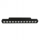 Γραμμικό Οροφής (Track) MAGNETIC LED 12W Μαύρο 48VDC CRI>80 UGR<15 ( DIMMABLE) - VIOKEF