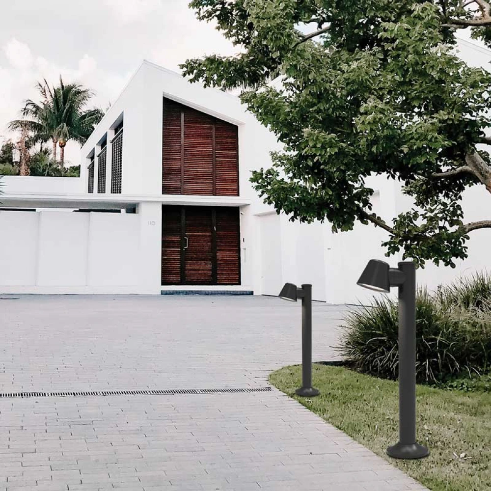 Στήλος Κήπου Μαύρο Πλαστικό IP44 1xGU10 Marc Pc - Viokef