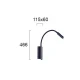 LED Απλίκα Σποτ Σε Μαύρο 3W 277lm 3000K MATRIX - Viokef