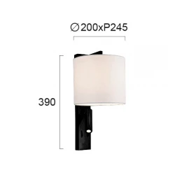 Απλίκα Ανάγνωσης Με LED Σποτ 1x E27 60W / LED 3W MAYOR - Viokef