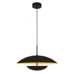 LED Κρεμαστό Φωτιστικό Σε Μαύρο Με Χρυσό 16W 955lm MONICA - Viokef