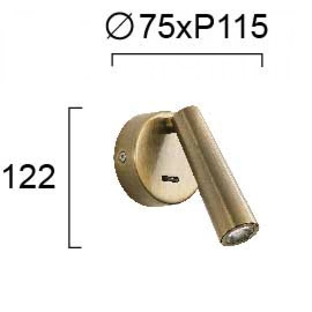 LED Απλίκα Reading light Με Διακόπτη Αντικέ 3W MYSTERY - VIOKEF