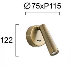 LED Απλίκα Reading light Με Διακόπτη Αντικέ 3W MYSTERY - VIOKEF