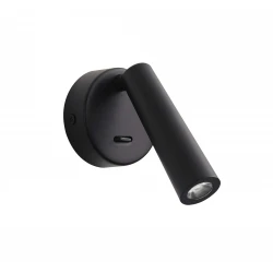 LED Απλίκα Reading light Με Διακόπτη Μαύρη 3W MYSTERY - VIOKEF