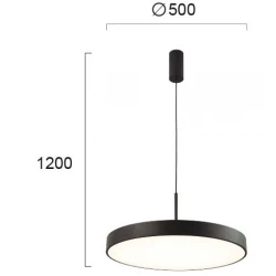 LED Κρεμαστό Φωτιστικό Μεταλλικό Σε Λευκό Χρώμα D500 40W MADISON VIOKEF