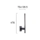 LED Απλίκα Μαύρη 6W 480Lm 3000K NIDO - Viokef