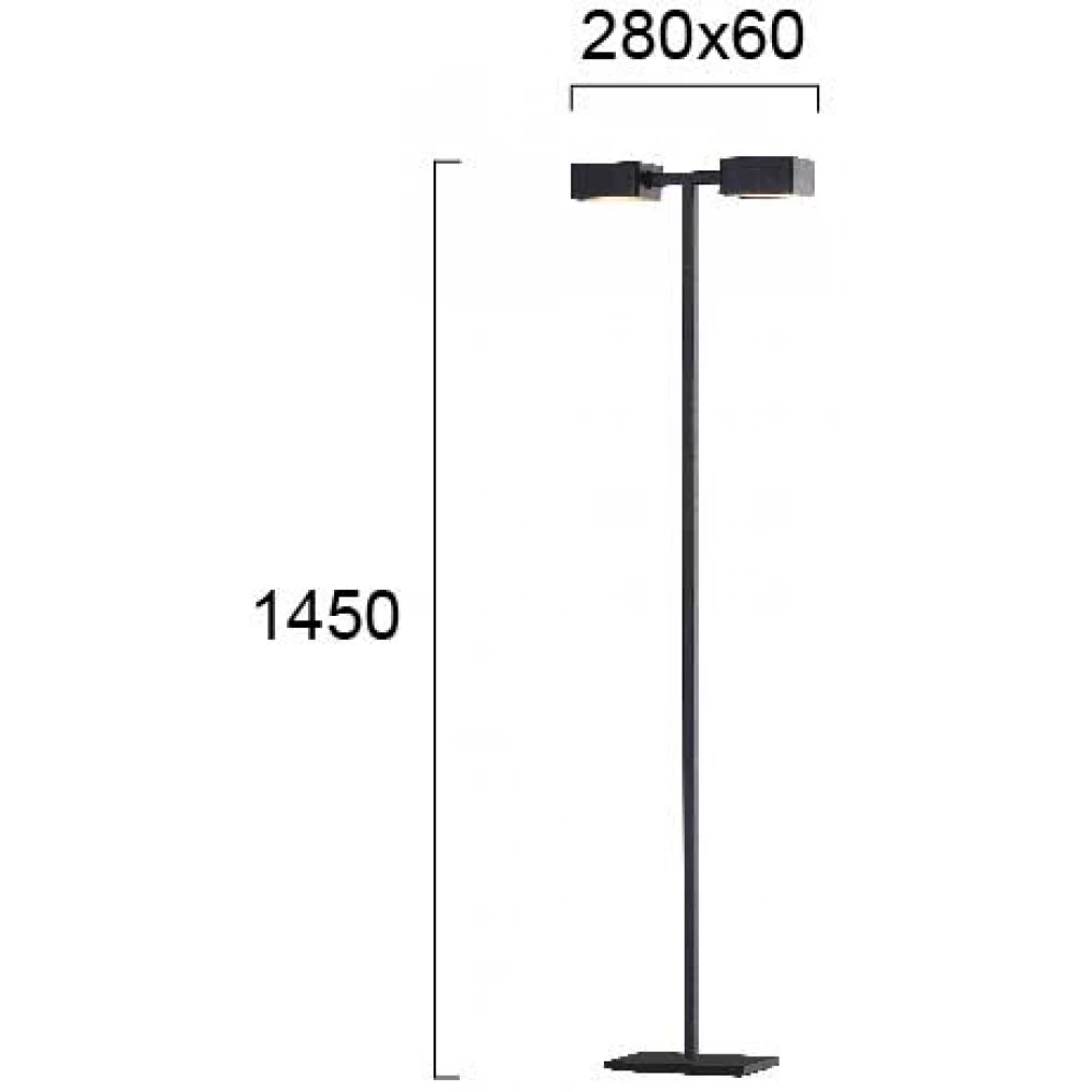 LED Φωτιστικό Δαπέδου Μαύρο Μεταλλικό 12.6W NOSTO - VIOKEF - Περιγραφή:Τύπος Λάμπας: LED moduleWatt:12.