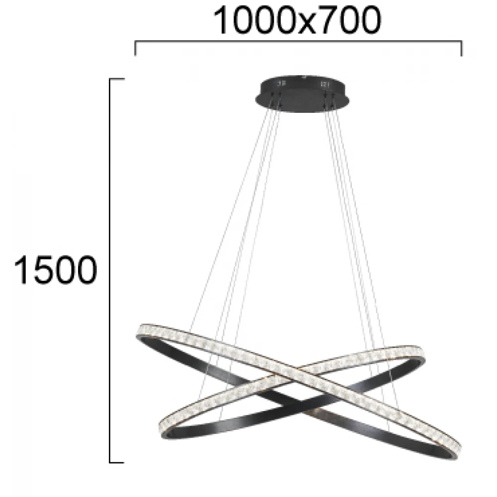 LED Κρεμαστό Φωτιστικό L:1000 69W Oriana - VIOKEF