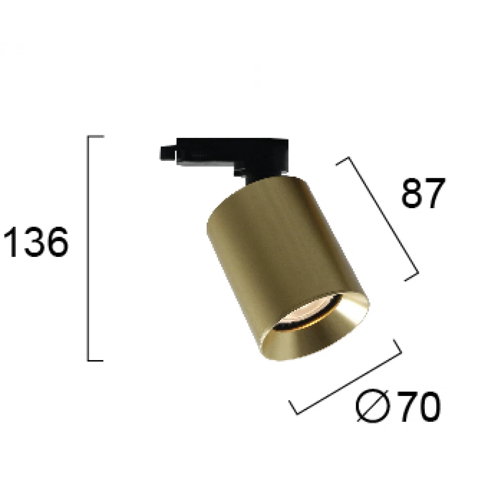 Σποτ Ράγας Χρυσό Τριφασικό 1xGU10 POSTO VIOKEF