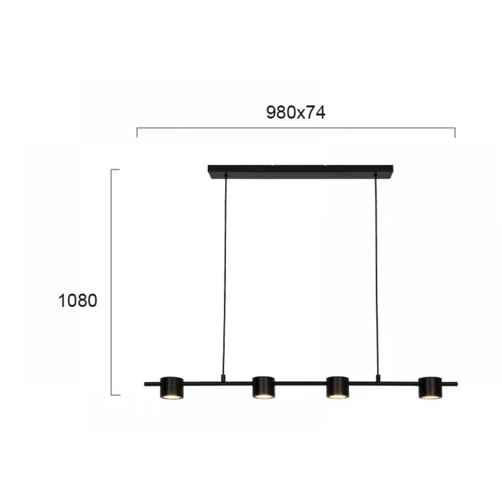 LED Μεταλλικό Φωτιστικό Σε Ράγα 20W PRIMA - VIOKEF
