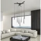 LED Κρεμαστό Φωτιστικό Μαύρο 7/Φωτο 44W CRI93 Rina - VIOKEF