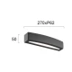 LED Απλίκα Ανθρακί 12W 371Lm 3000K IP54 RIO- Viokef