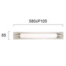 LED Απλίκα Μπάνιου Μεταλλική Με Γυαλί 58cm 18W SALLY Viokef