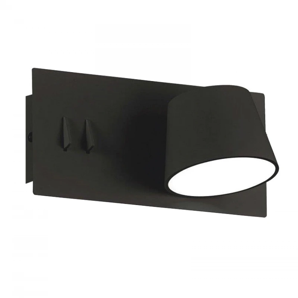 LED Μεταλλική Απλίκα Σε Μαύρο Με Δύο Διακόπτες 6W + 12W SAM - VIOKEF