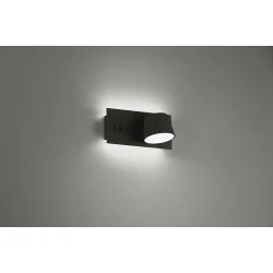 LED Μεταλλική Απλίκα Σε Μαύρο Με Δύο Διακόπτες 6W + 12W SAM - VIOKEF