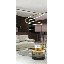 LED Κρεμαστό Φωτιστικό Χρυσό 41W SATELLITE - VIOKEF