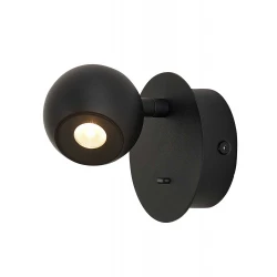 LED Απλίκα Μαύρη Μεταλλική Με Διακόπτη 3,3W SEBASTIAN VIOKEF
