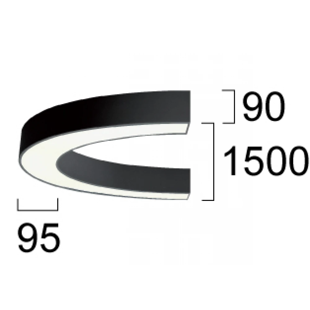 LED Φωτιστικό Οροφής D:1500 58W SEMI VIOKEF