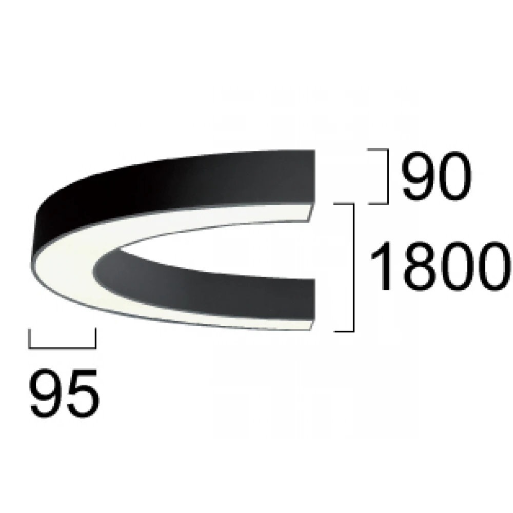 LED Φωτιστικό Οροφής D:1800 73W SEMI VIOKEF