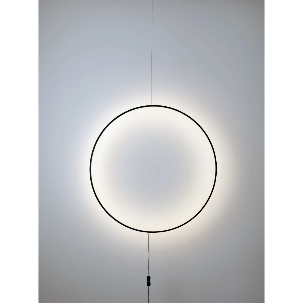 LED Απλίκα Στρογγυλή Μαύρη 28W SHADOW - Viokef