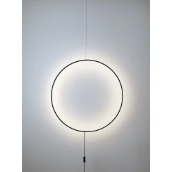 LED Απλίκα Στρογγυλή Μαύρη 28W SHADOW - Viokef