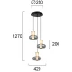 LED Κρεμαστό Φωτιστικό 3/Φωτο 23W Sirel - Viokef
