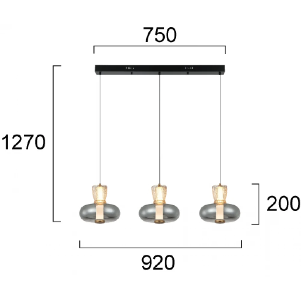 LED Κρεμαστό Φωτισιτκό Ράγα 23W Sirel - Viokef