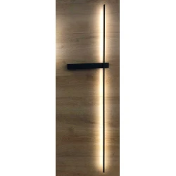 LED Απλίκα Γραμμική Μαύρη 14W 1000Lm 3000K SLIM - Viokef