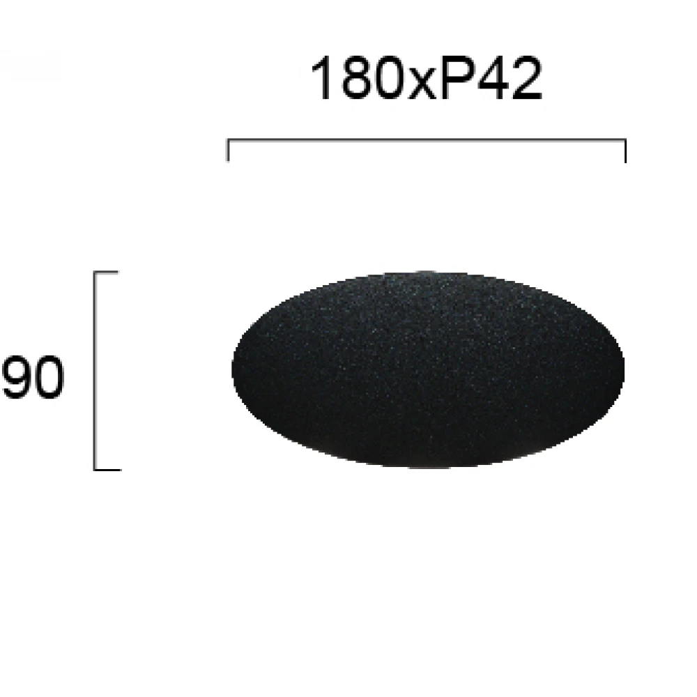 LED Απλίκα Αλουμινίου Μαύρη 6W IP54 Oval Smooth Viokef