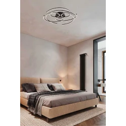 LED Φωτιστικό Οροφής Μεταλλικό Μαύρο D58cm 40W SOFI VIOKEF
