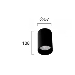 Σποτ Οροφής Σε Λευκό ή Μαύρο 1x GU10 13W max STAGE - Viokef