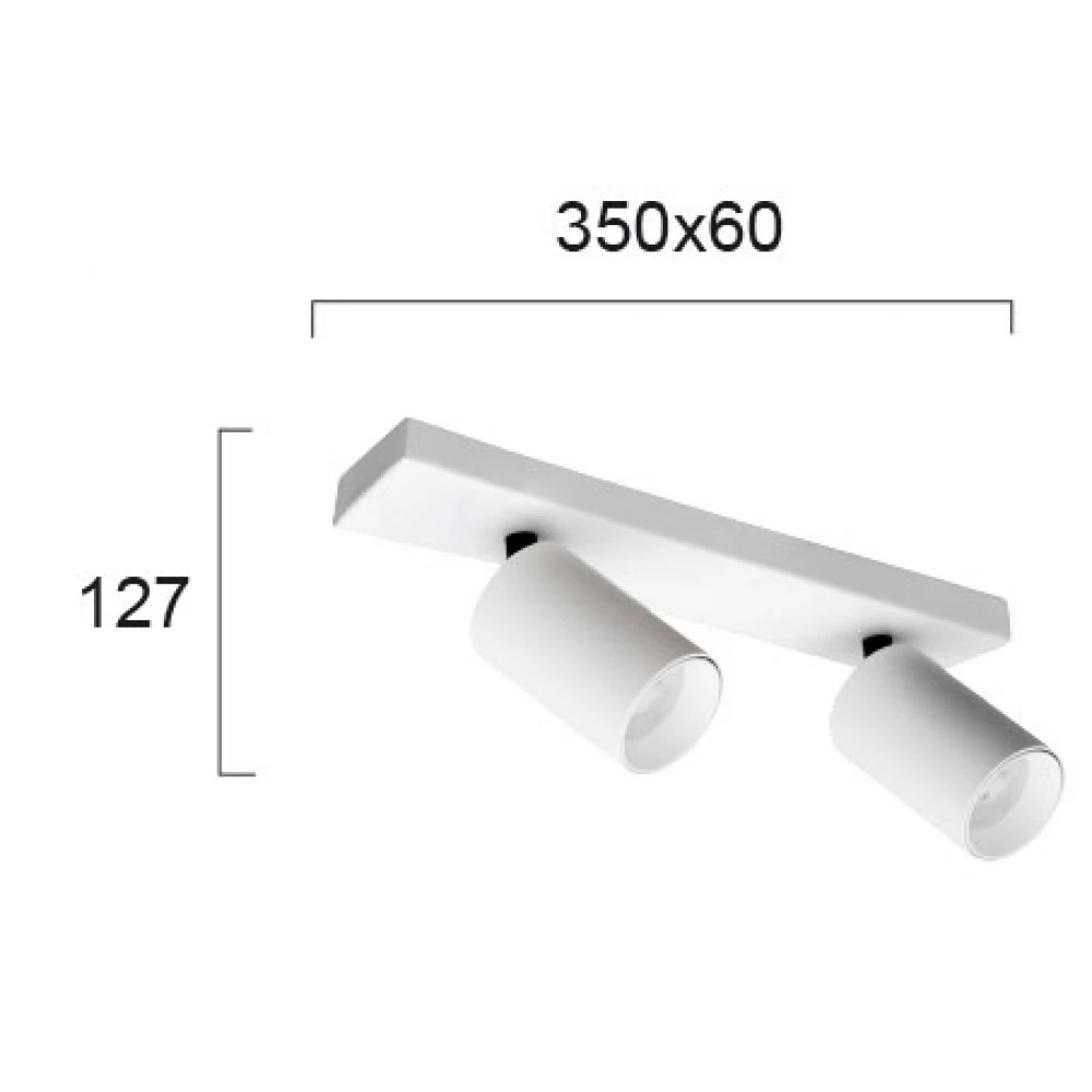 Ρυθμιζόμενο Σποτ Οροφής Μαύρο 2X GU10 13W MAX STAGE VIOKEF