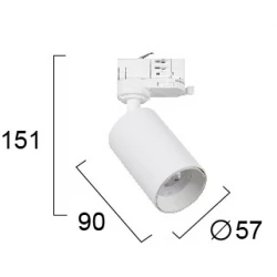 Σποτ Ράγας Λευκό Τριφασικό 1xGU10 Max 13W Stage VIOKEF