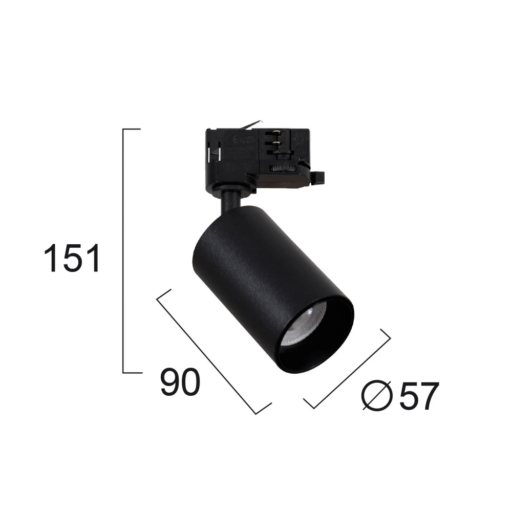 Σποτ Ράγας Μαύρο Τριφασικό 1xGU10 Max 13W Stage VIOKEF