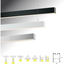 LED Γραμμικό Φωτιστικό Οροφής Σε Διάφορα Χρώματα και μήκη - STATION VIOKEF