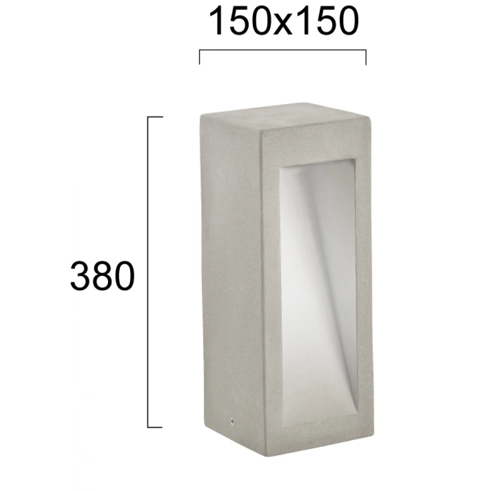 Στήλος Κήπου H:380 Μπεζ LED 6W IP65 Style Viokef